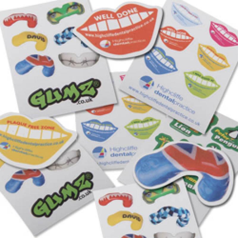 Sheet Of Random Shaped Stickers A6