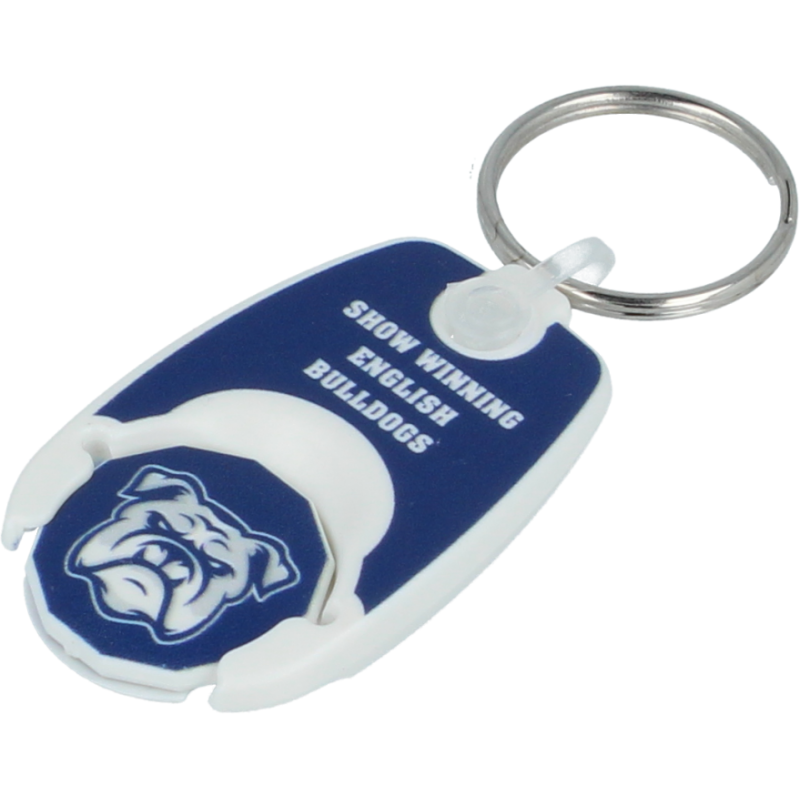 100% Recycled Pop Coin Trolley Keyring