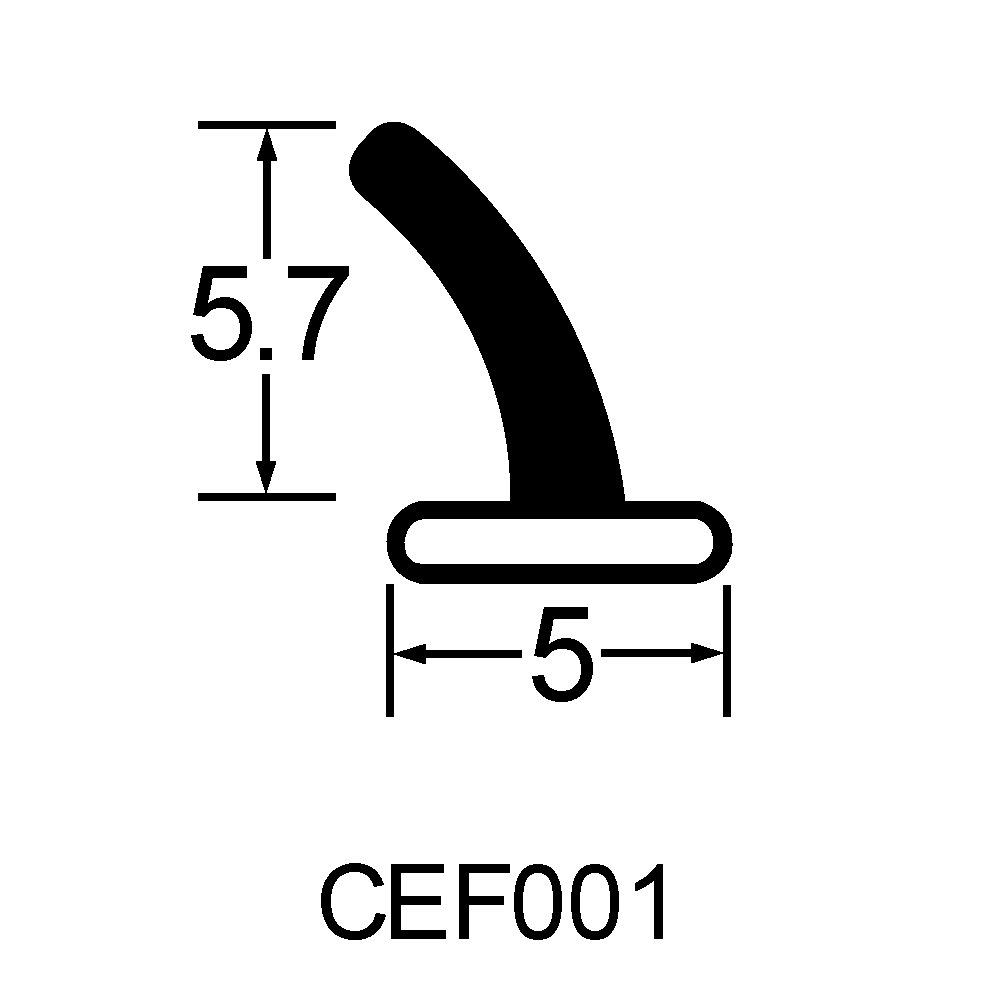 UK Suppliers Of Flipper Gasket 5 x 5.7mm With Clear Rigid Foot