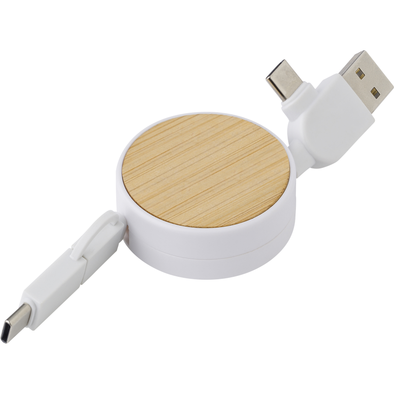 Bamboo Extendable Charging Cable