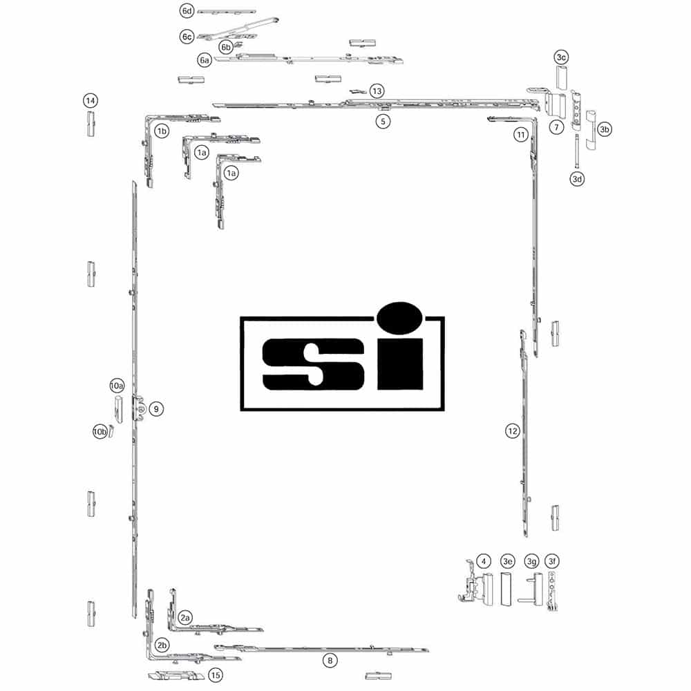 UK Suppliers Of Siegenia Titan AF (Face-Fixed) Tilt & Turn Gearing
