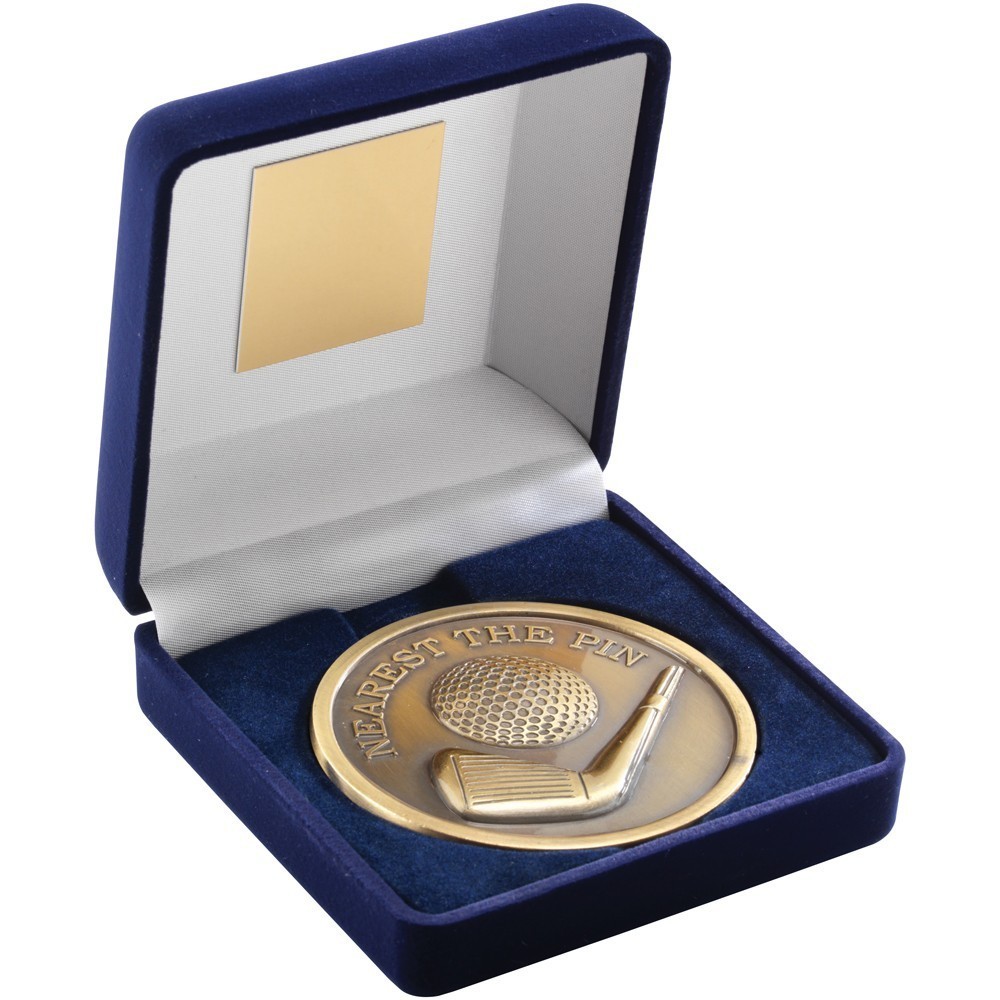 Boxed Golf Medal Awards - 70mm