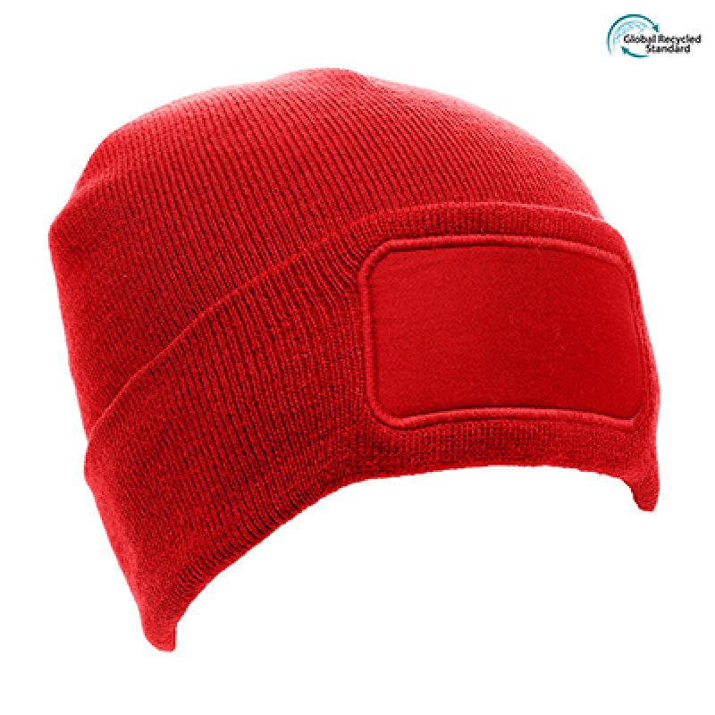 Tom Franks Recycled Rectangular Patch Beanie Hat