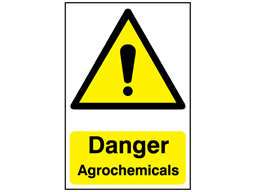 Danger, Agrochemicals safety sign.