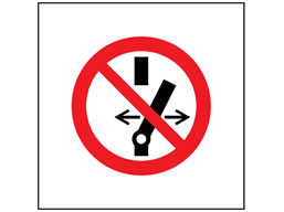 Do not alter switch setting symbol safety sign.