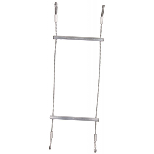 Lyon Compact Lightweight Ladder, Plain Rungs, Swaged Eye Fittings