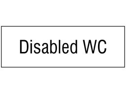 Disabled WC, engraved sign.