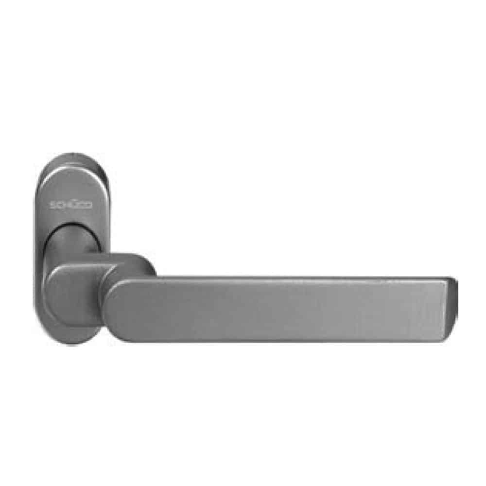 Specialist Suppliers Of Schuco Door Handle (Oval Backplate) Cranked Flat Version