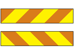 Long vehicle chevron transport sign