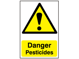 Danger, Pesticides safety sign.