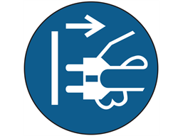 Isolate, switch off supply symbol label