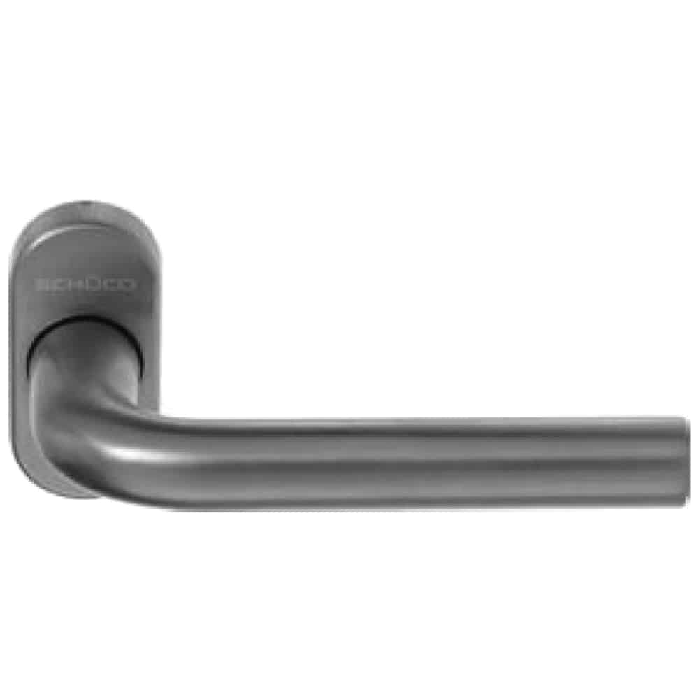 UK Suppliers Of Schuco Door Handle (Oval Rosette) Curved Lever