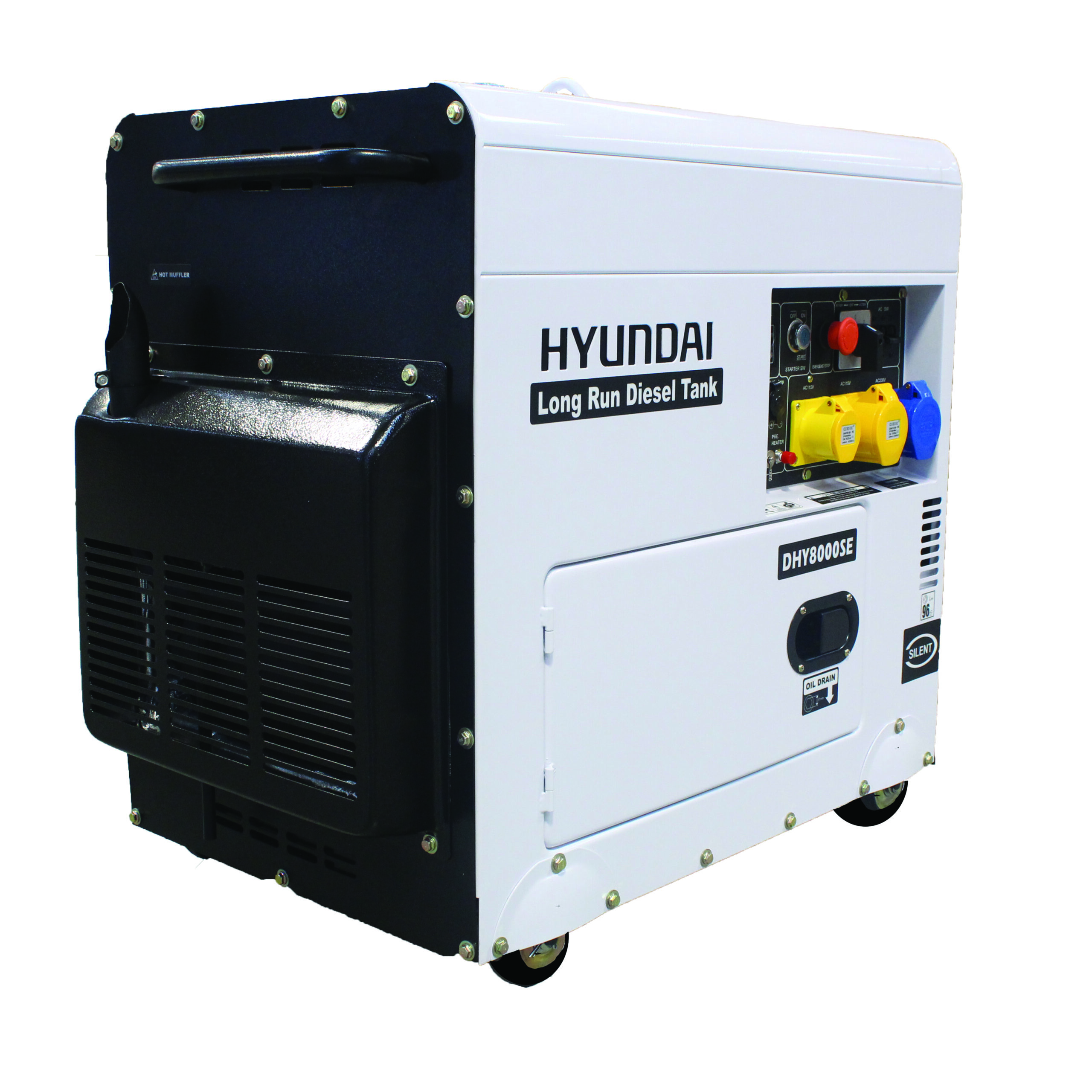 Hyundai DHY8000SELR 6kW Silenced Long Run Diesel Generator