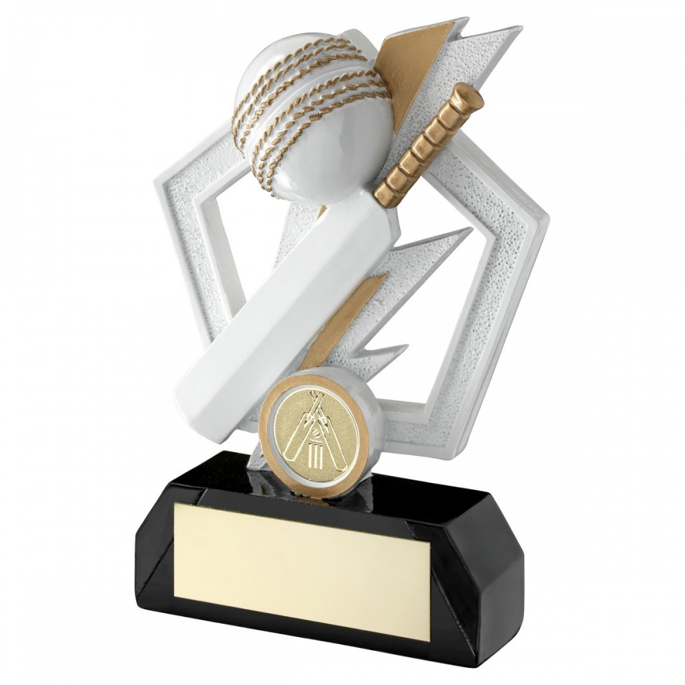 White & Gold Cricket Award - 3 sizes