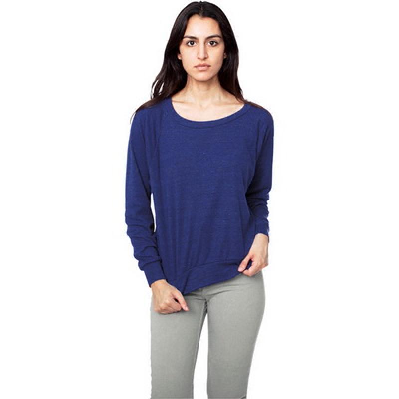 Tri Blend Rib Lightweight Raglan Pullover
