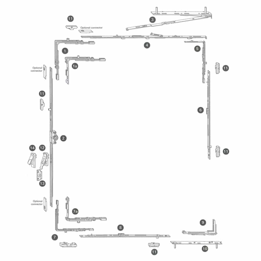 UK Suppliers Of Roto NT ‘R’ Hinge (Concealed)