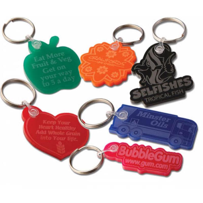 Embossed Coloured Acrylic Keyrings