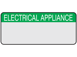 Electrical appliance aluminium foil labels.