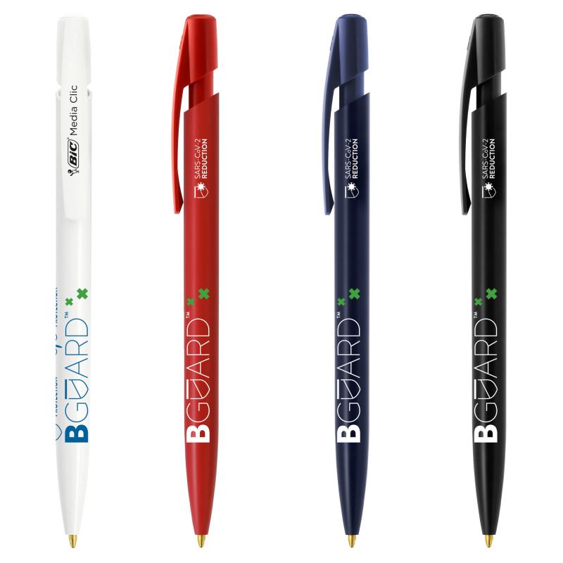 BIC&#174; Media Clic BGUARD� Antibacterial Ballpen SARS-CoV-2 logo Digital