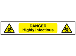 Danger Highly infectious symbol and text safety tape.