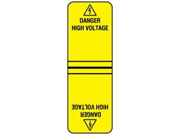 Danger high voltage cable wrap label