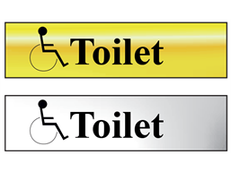 Disabled toilets metal doorplate