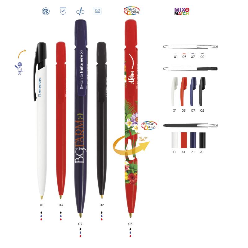 BIC&#174; Media Clic BGUARD� Antibacterial ballpen Antibacterial logo Digital