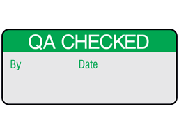 QA checked aluminium foil labels.