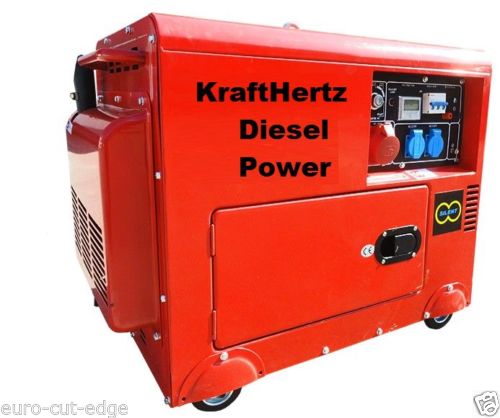 KH6600D 6 Kva Diesel Generator Kraft Hertz Super Silent 3 Phase