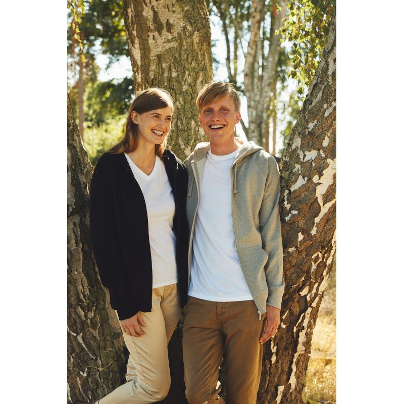 Neutral Tiger Cotton Organic in Conversion Zipped Hooded Sweatshirt