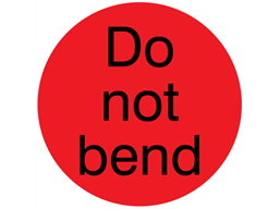 Do not bend packaging label