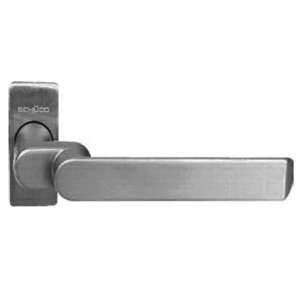 UK Suppliers Of Schuco Door Handle (Rectangular Backplate) Cranked Flat Lever