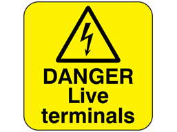 Danger live terminals