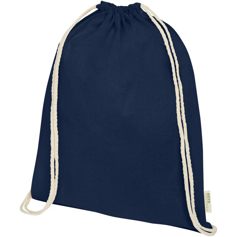 Orissa 140 g/m² GOTS organic cotton drawstring backpack