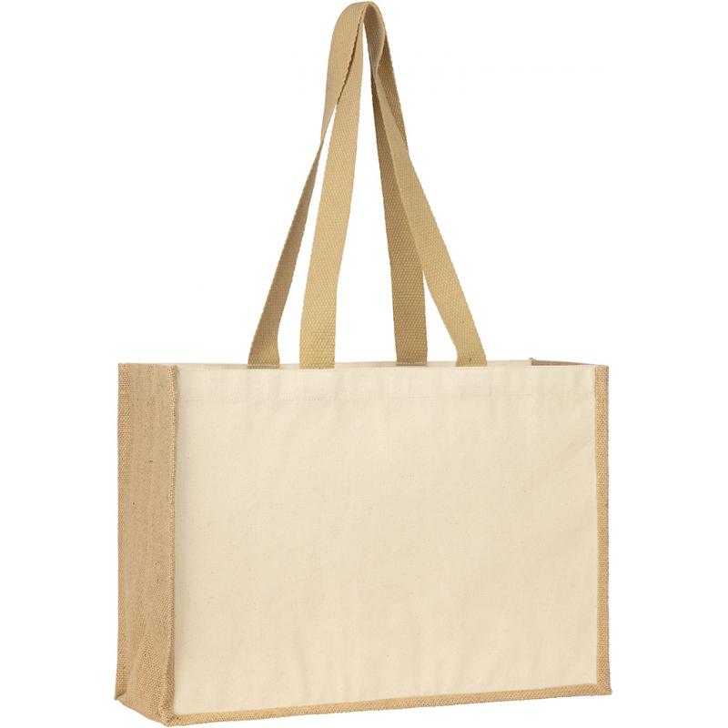 Brookland Jute/10oz Canvas Tote
