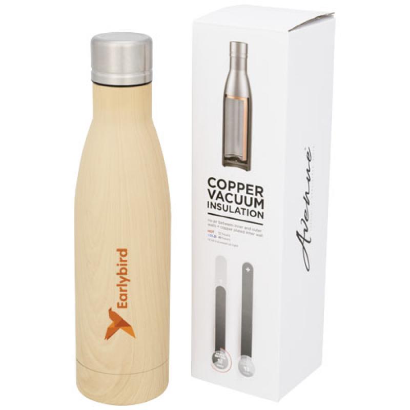 Vasa 500 ml wood-look copper vacuum insulated bottle