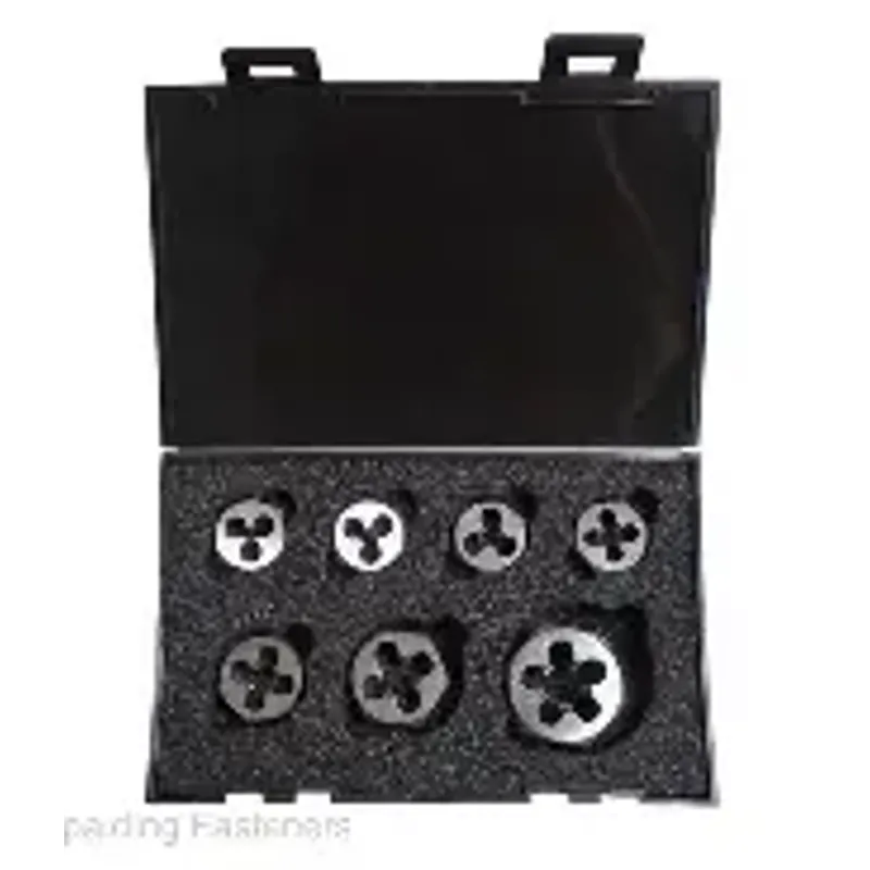 UNC Hexagon Dienuts Cased Set High Carbon Steel 1/4 to 1"