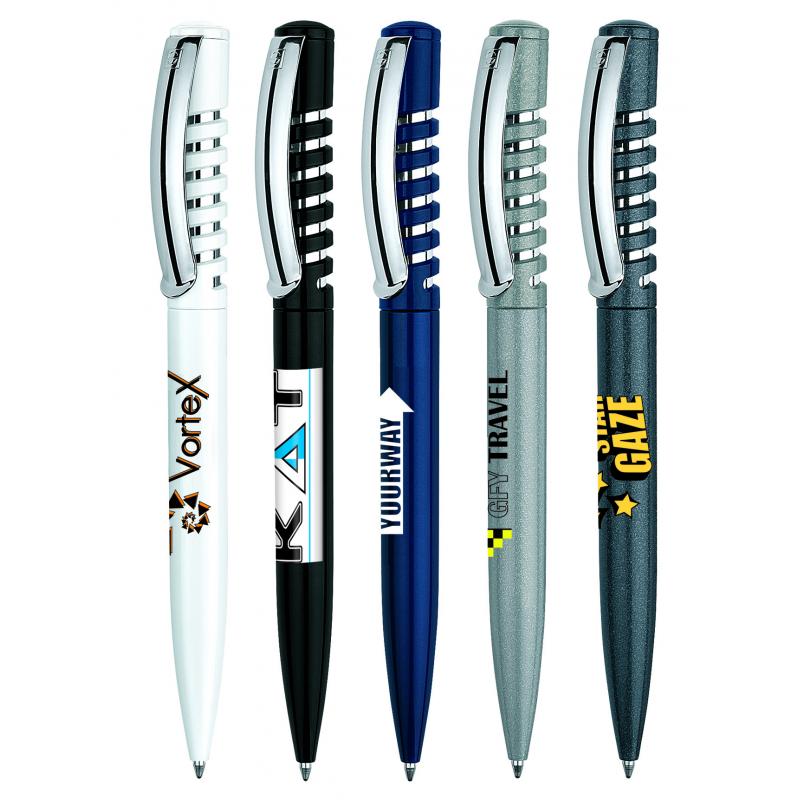 senator® New Spring Polished Plastic Ballpen with Metal Clip
