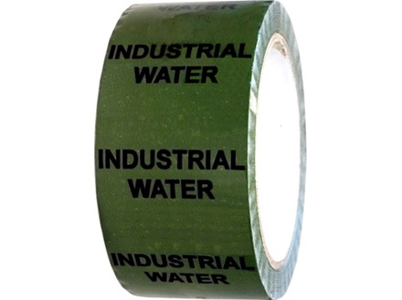 Industrial water pipeline identification tape.