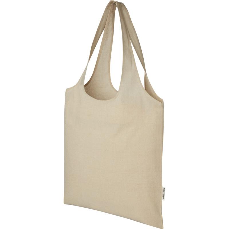 Pheebs 150 g/m² recycled cotton trendy tote bag 7L