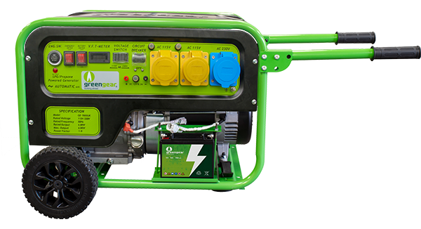 Green Gear GE-5000UK LPG 5kW 240V/110V Generator