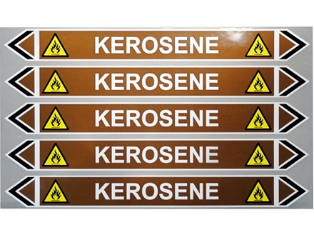 Kerosene flow marker label.