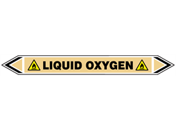 Liquid oxygen flow marker label.