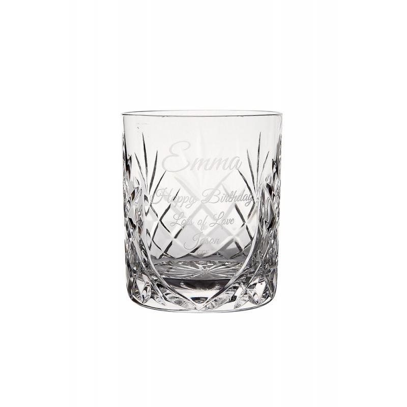 400ml Glencoe Lead Crystal Panel Whisky Tumbler
