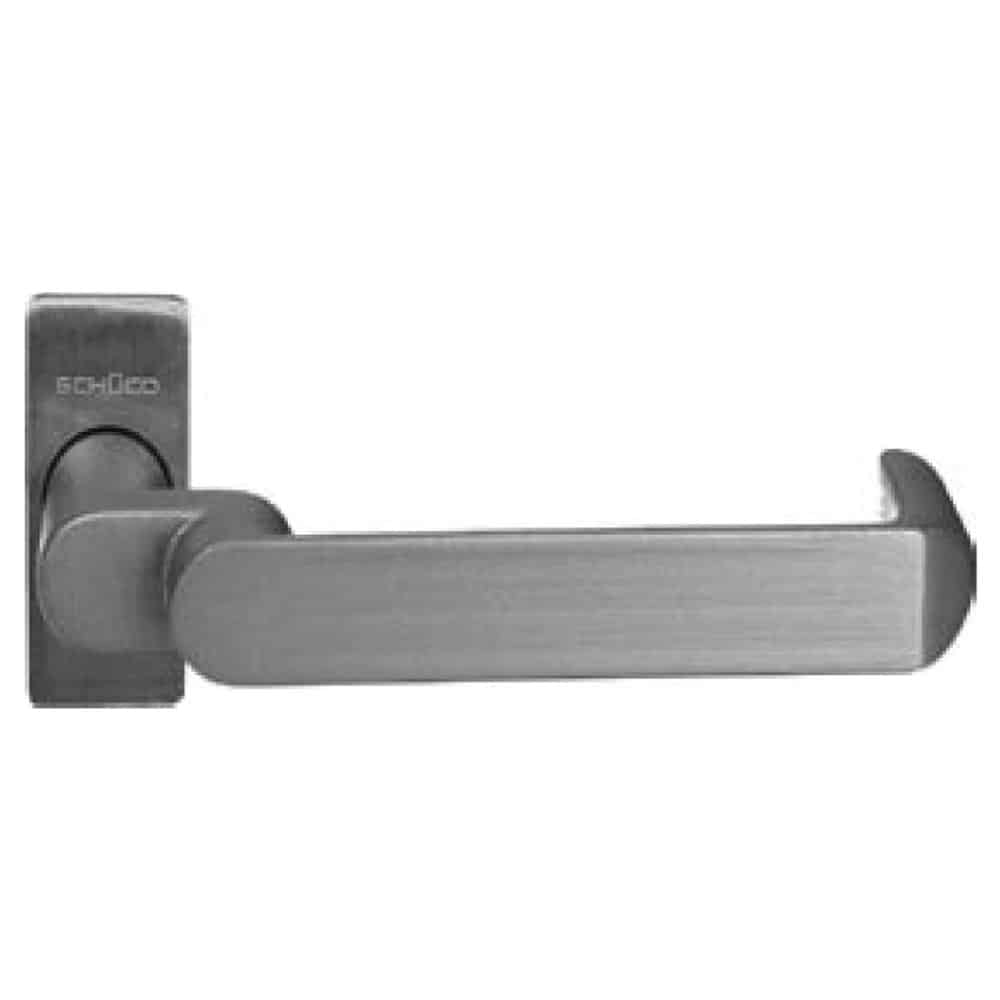 UK Suppliers Of Schuco Door Handle (Rectangle Backplate) Cranked Flat Lever Return
