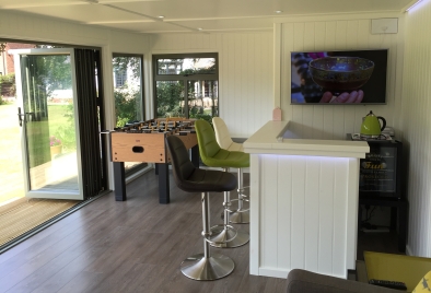 Custom Built Garden Pub With Bar