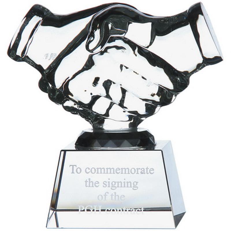 115cm Optical Crystal Handshake Award