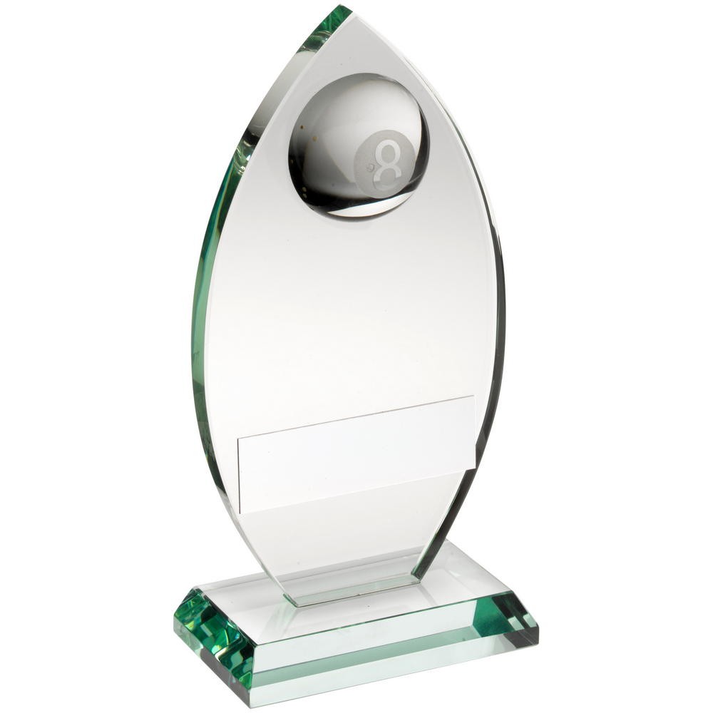 Glass Pool Award with 3D 8 Ball - 3 sizes