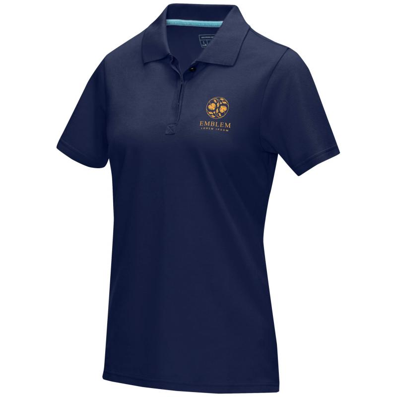 Graphite short sleeve women's GOTS organic polo