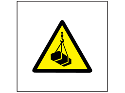 Risk of overhead load symbol safety sign.